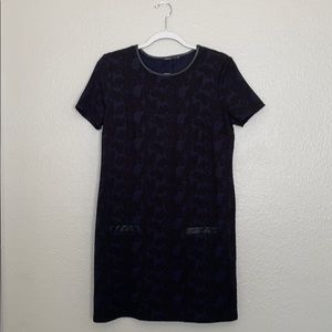 TOKITO Navy Blue with Black Flower Design